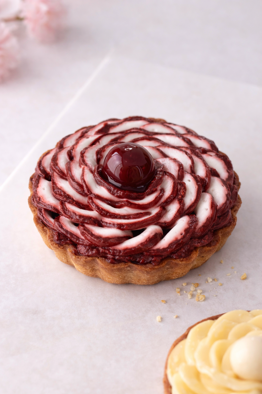 Tarte vanille framboise